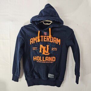READ Amsterdam Designs Hoodie Youth Kids M Blue Amsterdam Holland Sweatshirt